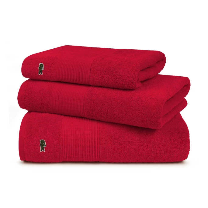 Top 10 ? Lacoste LECROCO Bio-Badetuch - 100x150 Cm - Rouge ? 2 Top 10 ? Lacoste LECROCO Bio-Badetuch - 100x150 Cm - Rouge ? – Bild 2