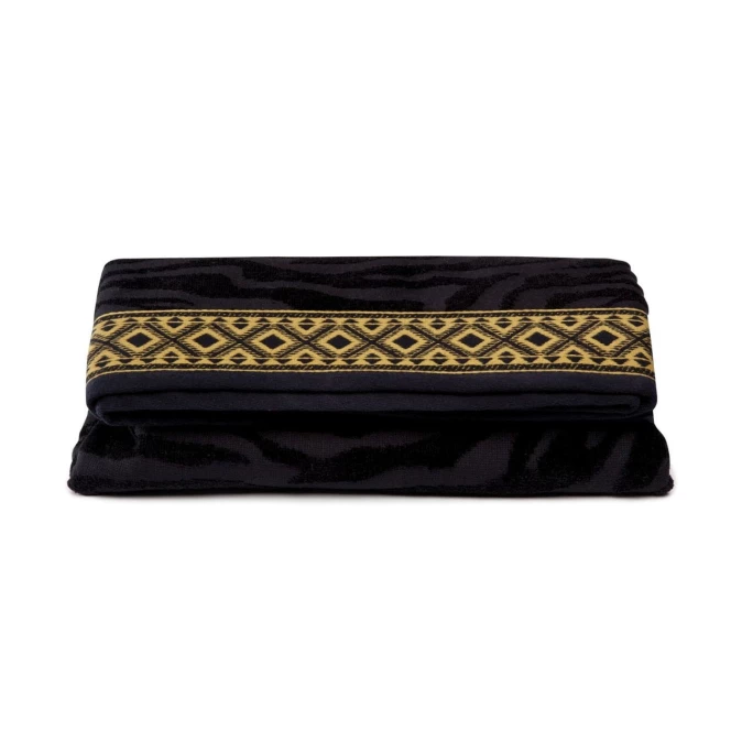 Neu ? Seahorse Masai Strandtuch - 100x180 Cm - Black ? 2 Neu ? Seahorse Masai Strandtuch - 100x180 Cm - Black ? – Bild 2