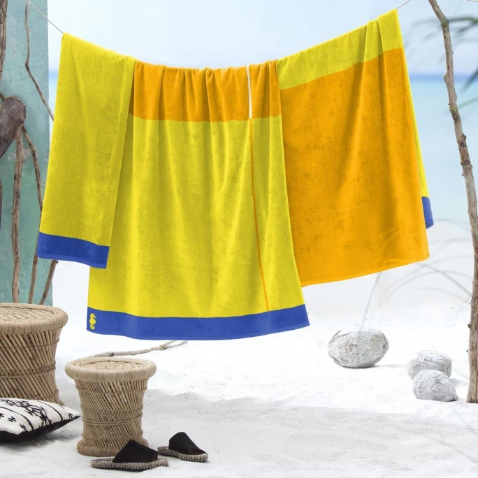 Coupon ? Seahorse Block Strandtuch - 100x180 Cm - Yellow ⭐ 2 Coupon ? Seahorse Block Strandtuch - 100x180 Cm - Yellow ⭐ – Bild 2