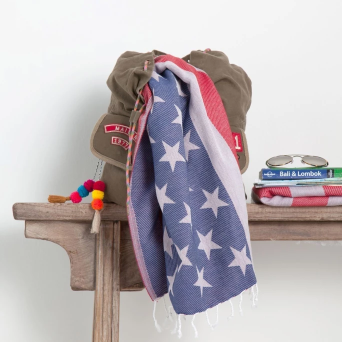 Rabatt ? Seahorse Hamam USA Strandtuch - 100x180 Cm - Stars&stripes ? 3 Rabatt ? Seahorse Hamam USA Strandtuch - 100x180 Cm - Stars&stripes ? – Bild 3