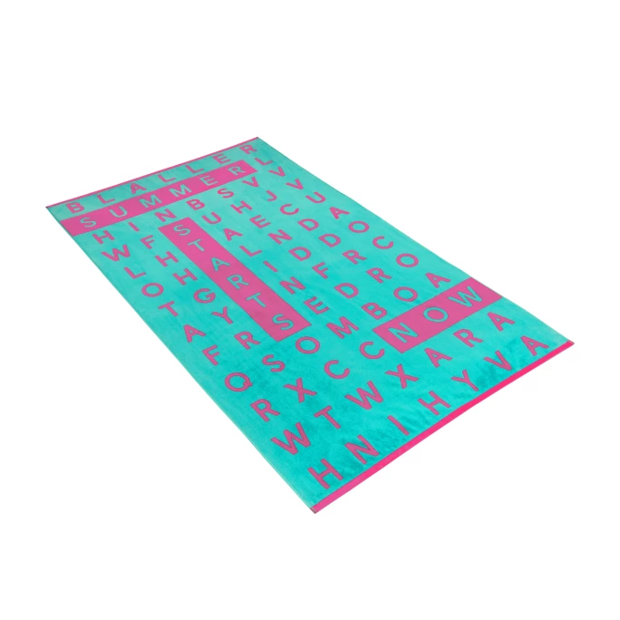 Rabatt ? Vossen CROSSWORD Strandtuch - 100x180 Cm - Capri Blue ? 1 Rabatt ? Vossen CROSSWORD Strandtuch - 100x180 Cm - Capri Blue ?