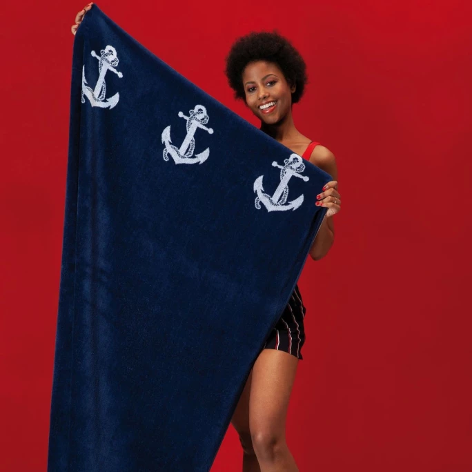 Top 10 ? Seahorse Larboard Strandtuch - 100x180 Cm - Navy ? 2 Top 10 ? Seahorse Larboard Strandtuch - 100x180 Cm - Navy ? – Bild 2