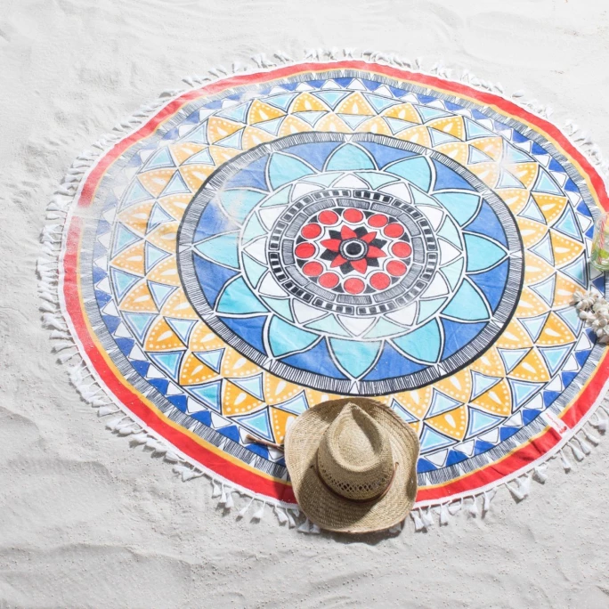 Angebote ❤️ Seahorse Beach Roundie Tara Strandtuch - Ø150 Cm - Multi ? 2 Angebote ❤️ Seahorse Beach Roundie Tara Strandtuch - Ø150 Cm - Multi ? – Bild 2