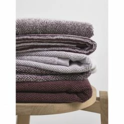 Alternative view of Aktion ? Marc O'Polo Timeless Tone Stripe Waschhandschuh - 16x22 Cm - Aubergine / Lavender Mist ?