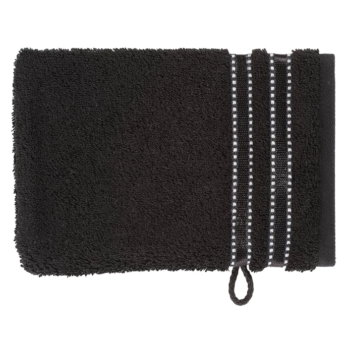 Aktion ? Vossen Cult De Luxe Waschhandschuh - 16x22 Cm - Schwarz ? 1 Aktion ? Vossen Cult De Luxe Waschhandschuh - 16x22 Cm - Schwarz ?