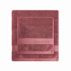 Schlussverkauf ✨ Marc O'Polo Melange Waschhandschuh - 16x22 Cm - Deep Rose/ Warm Red ?