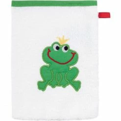 Coupon ? Smithy Wisch & Weg Frosch Waschhandschuh - 14x23 Cm - Weiß/grün ?