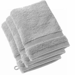 Auslauf ⌛ Schöner Wohnen SCHÖNER WOHNEN Cuddly Waschhandschuh 3er-Pack - 3 X 16x21 Cm - Grau ⭐