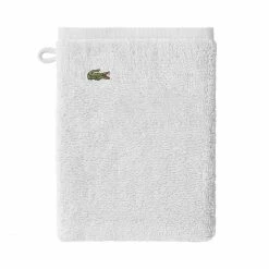 Angebote ? Lacoste LECROCO Bio-Waschhandschuh - 15x21 Cm - Blanc ?