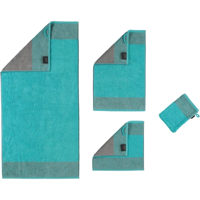 Billig ? Cawö Two-Tone Saunatuch - 80x200 Cm - Türkis ? 4 Billig ? Cawö Two-Tone Saunatuch - 80x200 Cm - Türkis ? – Bild 4