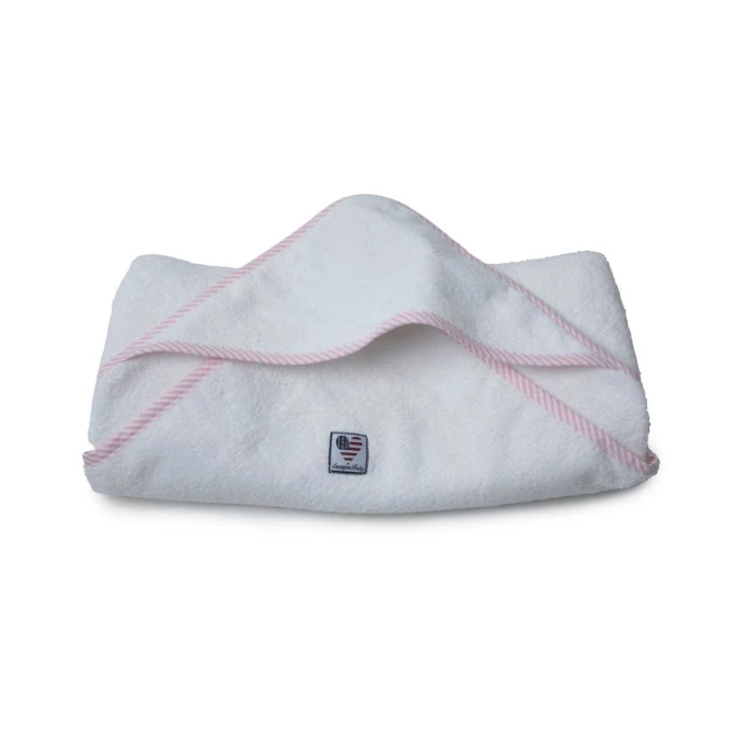 Aktion ? Lexington Baby Terry Towel Baby-Badetuch - 100x100 Cm - White/Pink ? 1 Aktion ? Lexington Baby Terry Towel Baby-Badetuch - 100x100 Cm - White/Pink ?