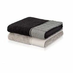 Alternative view of Aktion ? Möve Brooklyn Fischgrat Waschhandschuh - 20x15 Cm - Black ?
