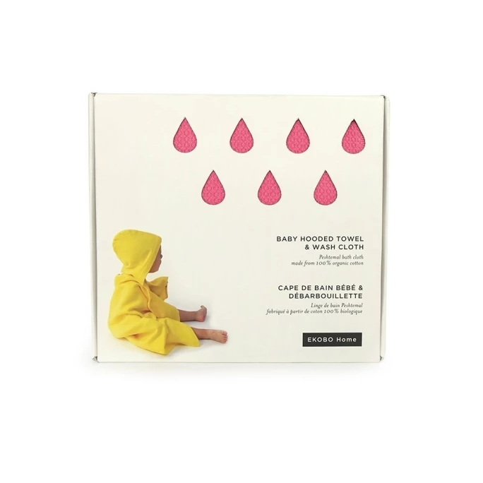 Brandneu ? EKOBO Home Baby-Set Mit Kapuzenhandtuch & Waschlappen - 100x60 Cm + 30x30 Cm - Flamingo ⭐ 2 Brandneu ? EKOBO Home Baby-Set Mit Kapuzenhandtuch & Waschlappen - 100x60 Cm + 30x30 Cm - Flamingo ⭐ – Bild 2