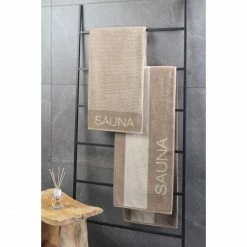 Alternative view of Bestes Angebot ✔️ Cawö Natural Blockstreifen Saunatuch - 80x200 Cm - Natur-caramel ?