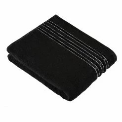 Aktion ? Vossen Cult De Luxe Badetuch - 100x150 Cm - Schwarz ?