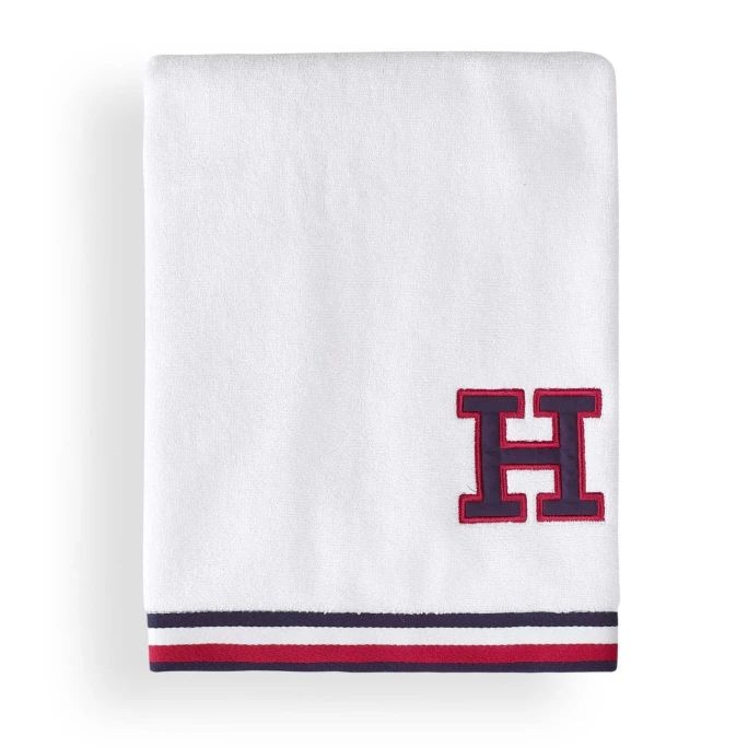 Neu ? Tommy Hilfiger TEDDY Badetuch - 90x200 Cm - White ✔️ 1 Neu ? Tommy Hilfiger TEDDY Badetuch - 90x200 Cm - White ✔️