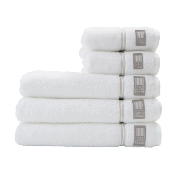 Aktion ? LEXINGTON Hotel Towel Badetuch - 100x150 Cm - White/beige ? 1 Aktion ? LEXINGTON Hotel Towel Badetuch - 100x150 Cm - White/beige ?