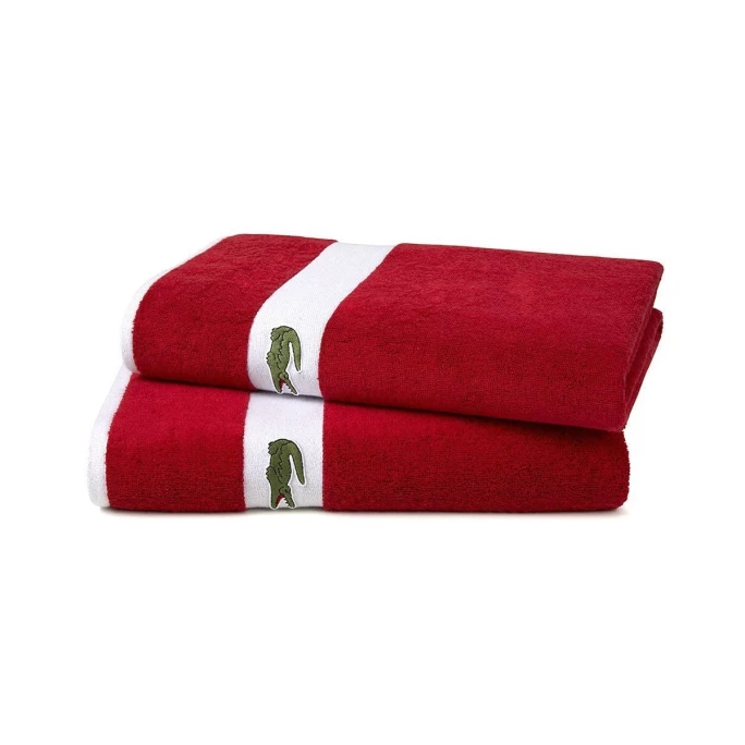Neu ? Lacoste L CASUAL Bio-Badetuch - 90x150 Cm - Rouge ? 3 Neu ? Lacoste L CASUAL Bio-Badetuch - 90x150 Cm - Rouge ? – Bild 3