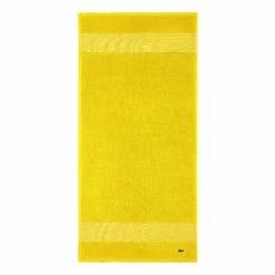 Angebote ? Lacoste LECROCO Bio-Badetuch - 100x150 Cm - Jaune ?
